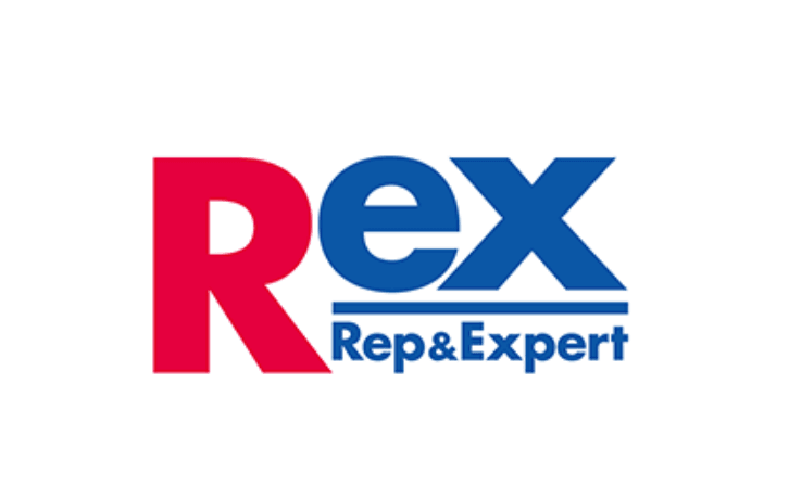 Red and blue Rex logo with 'Rep&Expert' text underneath on a white background.