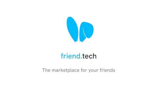 Friend.tech logo with the text 'The marketplace for your friends' below.